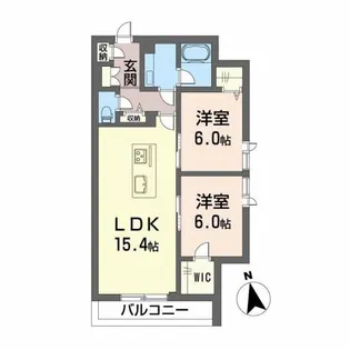 クレヴィア【1階】の間取り