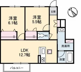 シャーメゾン セルディーナ【1階】の間取り
