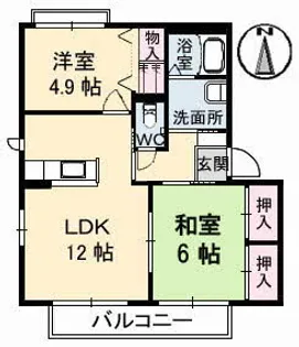エアトベール C棟【2階】の間取り