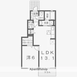 ディエス・リーオ【1階】の間取り