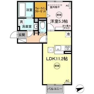 マーベル水田【101号室】の間取り
