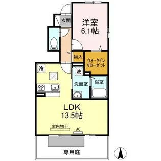 クレセール三谷【1階】の間取り