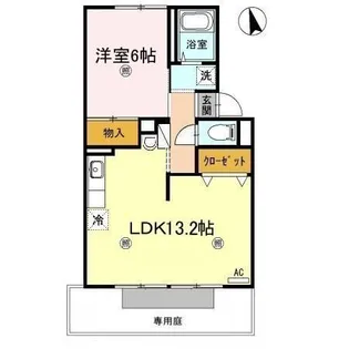 スカイコート38 B棟【1階】の間取り