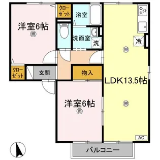 ファミール河野 A棟【1階】の間取り