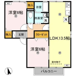 ファミール河野 A棟【2階】の間取り