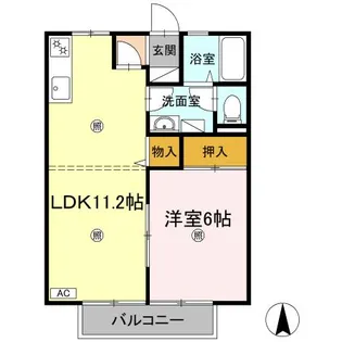 太田田園ハイツ D棟【2階】の間取り