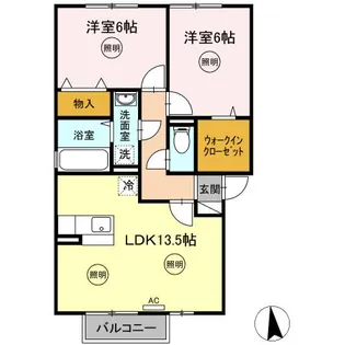 ルピナIWAI【2階】の間取り