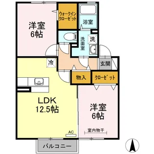 メゾン・リシェス A棟【2階】の間取り