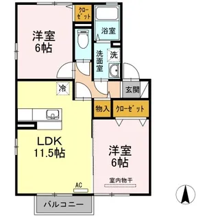 メゾン・リシェス B棟【2階】の間取り