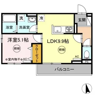 ユニヴェール E棟【3階】の間取り