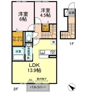 ウルス カンパーニュ【2階】の間取り