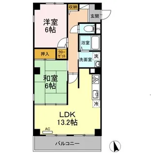 フォブール西公園【2階】の間取り