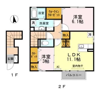 フロレスタ【2階】の間取り