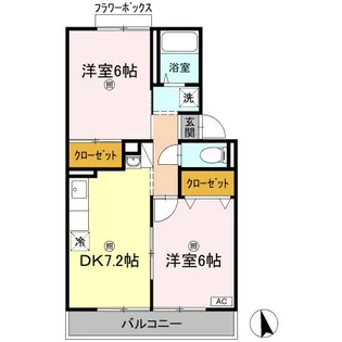 スカイコート38 C棟【2階】の間取り