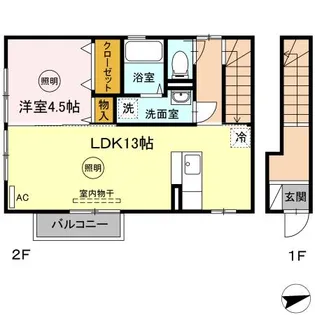 ミレット木太町【2階】の間取り