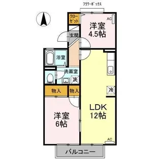 グレースヴィラ A棟【2階】の間取り