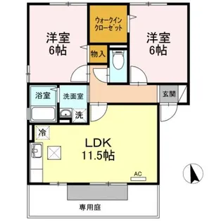 ボナール三条 A棟【1階】の間取り