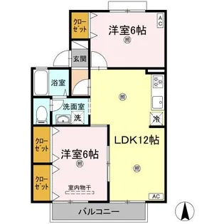 ドミール円座 B棟【1階】の間取り