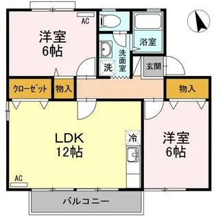 セジュール フジ C棟【2階】の間取り