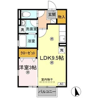 フォンターナ伏石 B棟【2階】の間取り