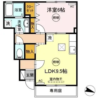 ルーラル タウン A棟【1階】の間取り