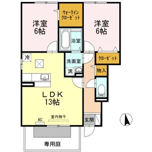 セジュールコート A棟【1階】の間取り