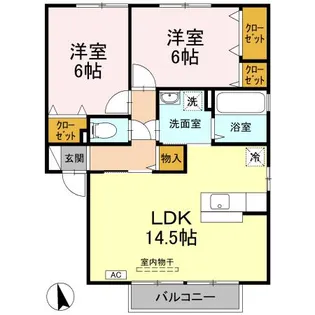 ラ カンパーニュ B棟【2階】の間取り