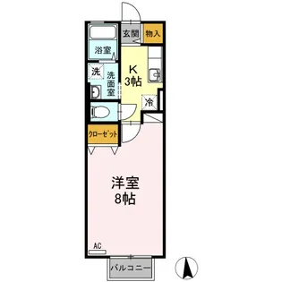 ラ フォルツァ【1階】の間取り