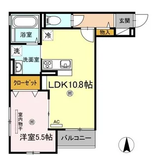 モンレーヴ【2階】の間取り