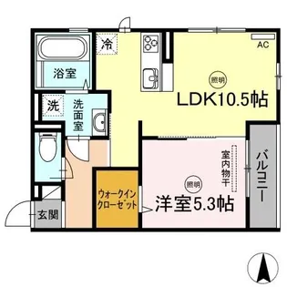 モンレーヴ【3階】の間取り