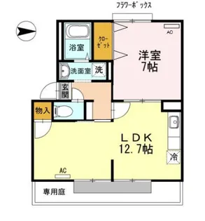 スカイコート21 A棟【1階】の間取り