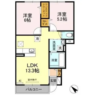 エスポワール A棟【1階】の間取り