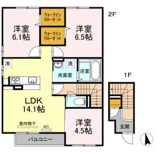 ルミエール A棟【2階】の間取り