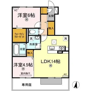 レグルス C棟【1階】の間取り