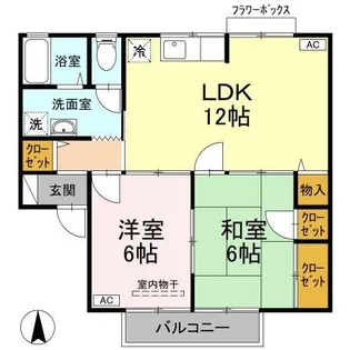 サンタウン寺井 A棟【2階】の間取り