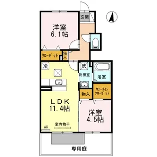 リーベ クオーレ B棟【1階】の間取り