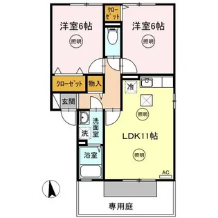アーバンハイツ 28 C棟【1階】の間取り