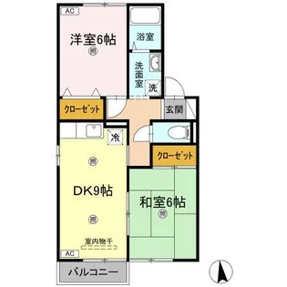 グリーンガーデンF F棟【2階】の間取り