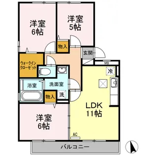 ルコネッサンス【1階】の間取り