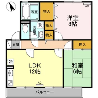 グランツ松島A【1階】の間取り
