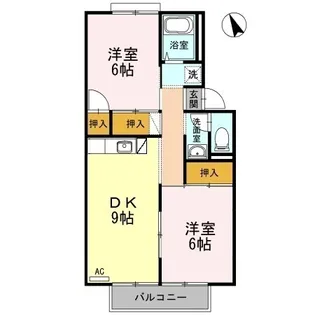 ハイツアベニール A棟【2階】の間取り