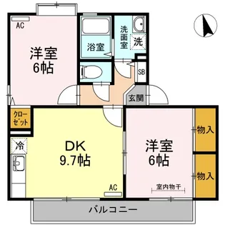 ユイマールガーデン【1階】の間取り
