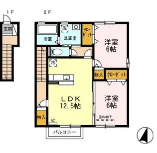 セジュールグランモア【2階】の間取り