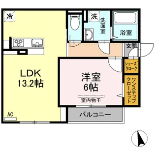 ローリエアベニュー【2階】の間取り