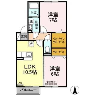 シャインポート屋島G・H棟 H棟【2階】の間取り