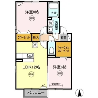 リジェール A棟【2階】の間取り