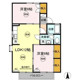 グランシャトー A棟【1階】の間取り