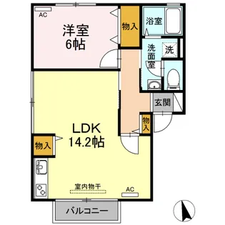 ベルジュネスJ A棟【2階】の間取り