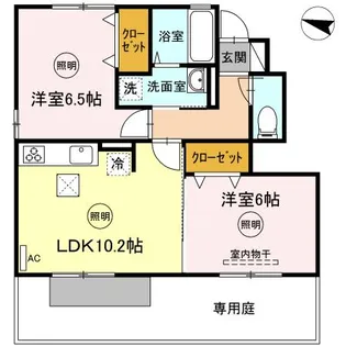 プログレス B棟【1階】の間取り
