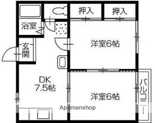 ホワイトレジデンス【C号室】の間取り